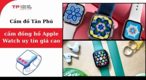 cầm đồng hồ apple watch