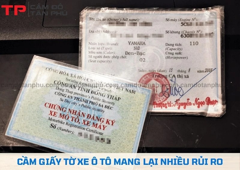 Không nên chọn cầm giấy tờ xe khi cần tiền