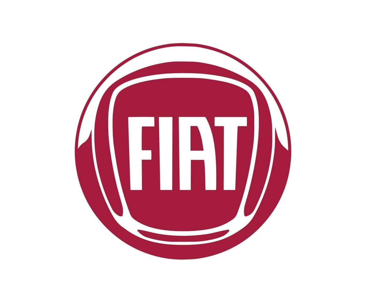 fiat brand logo car symbol red d
