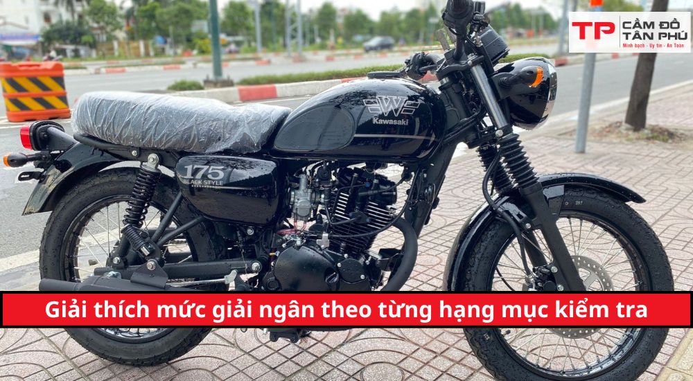 Giải thích mức giải ngân theo từng hạng mục kiểm tra